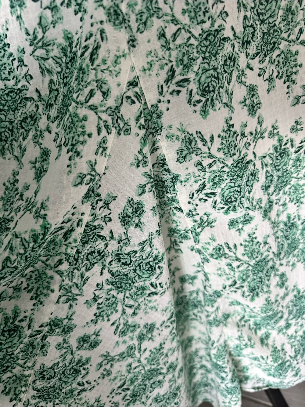 Max Studio Green and Cream Floral Wrap Maxi Dress - Picture 8 of 10